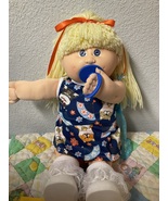RARE VTG Cabbage Patch Kid Designer Line Girl With Pacifier Lemon Hair 1989 - $495.00