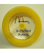 McDONALDS Is Your Kind Of Place 60s 70s Vtg YELLOW TOY TOP With Paper In... - £10.21 GBP