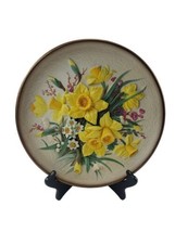 1958 Bossons Hand Painted 3D Daffodils Hanging Plate Décor ENGLAND - £43.61 GBP