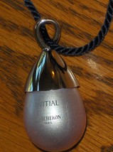 Boucheron Paris Initial Perfume Pendant Globe Necklace 0.17 oz On Black Cord - £27.45 GBP