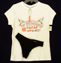 New CALVIN KLEIN sz M Sleep Teeshirt black Thong Panties Med - £11.00 GBP