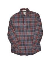 LL Bean Flannel Shirt Mens S Scotch Plaid Slightly Fitted Long Sleeve Button Up - £18.90 GBP