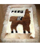 Motive Alpaca fur rug from Peru,carpet 35 x 23 Inches - £82.33 GBP