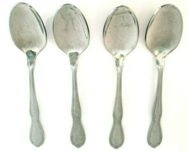 Rogers Cutlery Victorian Manor Fruit Cereal Spoons Set of 4 USA 6&quot; Stainless - £7.43 GBP