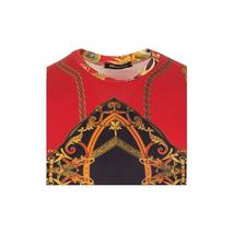 Men Crew T Shirt Makrom Turkey Medallion Chain Floral European 1217-417 Red New image 4