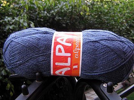 1.1 pounds of  blue Alpacawool,knitting wool  - £41.41 GBP