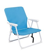Folding Beach Chair Blue Oxford Cloth Iron Frame Backyard Picnic Camping... - €31,26 EUR