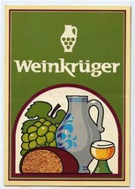 Weinkruger Vintage German Wine List Menu Osnabrück, Germany 1970&#39;s - £14.35 GBP