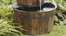 Stoneberry-One-Tier Wooden Barrel 23 X 23 Great For Plants and Yard Display - $37.99
