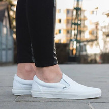 VANS Unisex Classic Slip-On Off White Size Women US 8.5 Men US 7 VN000EY... - $44.25