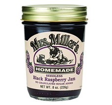 Mrs. Miller&#39;s Sugarless Jam Variety Pack: Seedless Black Raspberry, Stra... - £25.25 GBP