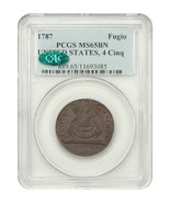 1787 Fugio PCGS/CAC MS65BN (United States, 4 Cinq.) - £12,017.72 GBP