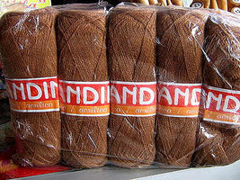 1.1 pound of quality brown Alpacawool,knitting wool - £41.41 GBP