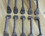 10 Cast Iron RUSTIC Barn Handle Gate Pull Shed Door Handles Fancy Drawer... - £23.58 GBP