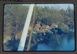 Original Slide 1962 DISNEYLAND Frontierland Peaceful Indian Village 35mm Kodak - £10.63 GBP