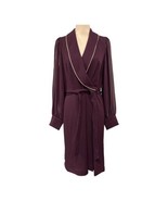 Shelby Nites Dress Womens 16 Purple Faux Wrap Rhinestone Trim Semi Sheer... - $55.78