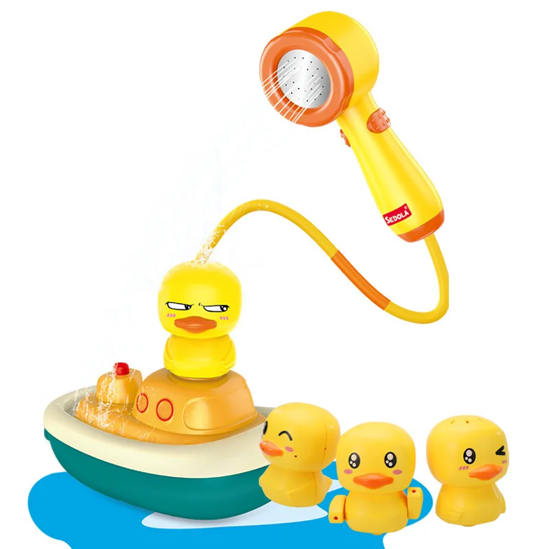 Bath Toys Electric Duck Water Game Faucet Baby Shower Bathroom Water Spr... - $16.00+