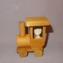 Vintage Train Wood Christmas Ornament Steam Locomotive Girl Wooden  2&quot; Taiwan - £7.78 GBP