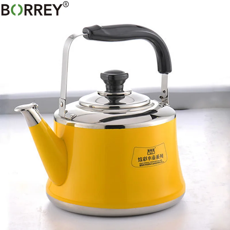 BORREY 2L Induction Cooker Kettle Whistling Kettle Stainless Steel Outdoor Pot - £48.86 GBP