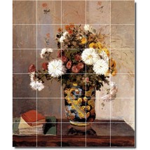 Camille Pissarro Flowers Painting Ceramic Tile Mural BTZ06700 - $300.00+