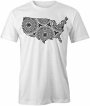America Mandala T Shirt Tee Short-Sleeved Cotton Clothing S1WSA271 - £12.73 GBP+