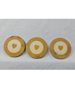 Vintage Olympic Harris Heart Inlay Poker Chip Lot of 3 - $7.95