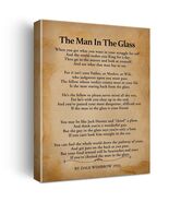 The Man in The Glass Poem Tin Sign Poster Vintage Canvas Wall Art Decor ... - $33.61
