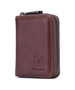 BULLCAPTAIN Leather Men Zipper Wallet Rfid Blocking Card Holder - $550.81 MXN
