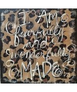 Rustic Shabby Plaque I Am Fearfully &amp; Wonderfully Made Handmade Wood Sig... - €13,34 EUR