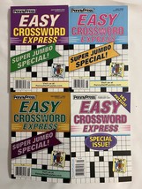 Lot of (4)  Easy Crossword Express Super Jumbo Special Puzzle Books 2020... - £18.34 GBP