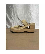 Vintage Y2K LEI Tan Platform Wedge Sandals Women’s Size 9 - £23.70 GBP