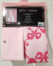 14pc Betsey Johnson Pink Bows Coquette Shower Curtain Hooks Liner - $42.56