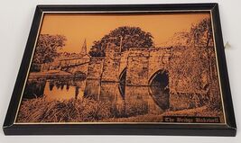 Vintage Etched Copper "The Bridge Bakewell" Plaque Framed England Souven... - $18.99