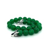 David Yurman Authentic Estate Green Onyx Prayer Bead Bracelet 8.5" Silver DY438 - $246.51
