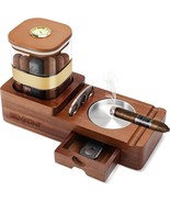SEMKONT Cigar Humidor and Cigar Ashtray Set,Wooden Ashtray with Cigar Jar - €56,72 EUR