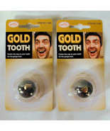 2 GOLD JOKE TOOTH funny joke gag crazy teeth costume DENTIST TRICK fake ... - $13.04 CAD