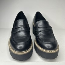 DV Dolce Vita Tammy Lug Heel Black Womens Loafers - Size 9 - £39.14 GBP