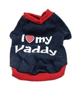 Lydia&#39;s &quot;I Love My Daddy&quot; Medium  Soft Letter Print Pet Dark Grey Sweater - $10.88