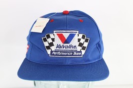 NOS Vintage 90s NASCAR Valvoline Mark Martin Spell Out Snapback Hat Cap Blue - £31.61 GBP