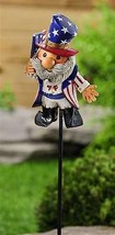 American Gnome Garden Stake 40.8" high Double Pronged Iron Blue Red Resin USA image 2