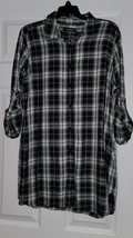 LAUREN By RALPH LAUREN Women Plaid, Twill, Roll Tab Sleeve, Cotton Shirt... - $47.99