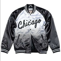 NEW NWT Mitchell &amp; Ness NBA Hardwood Classics Chicago Bulls Satin Stadium Jacket - £78.09 GBP