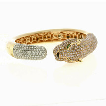 Real 10.50ct Natural Fancy Pink Diamonds Bracelet Bangle 18K Solid Gold 58Gr - £25,114.95 GBP