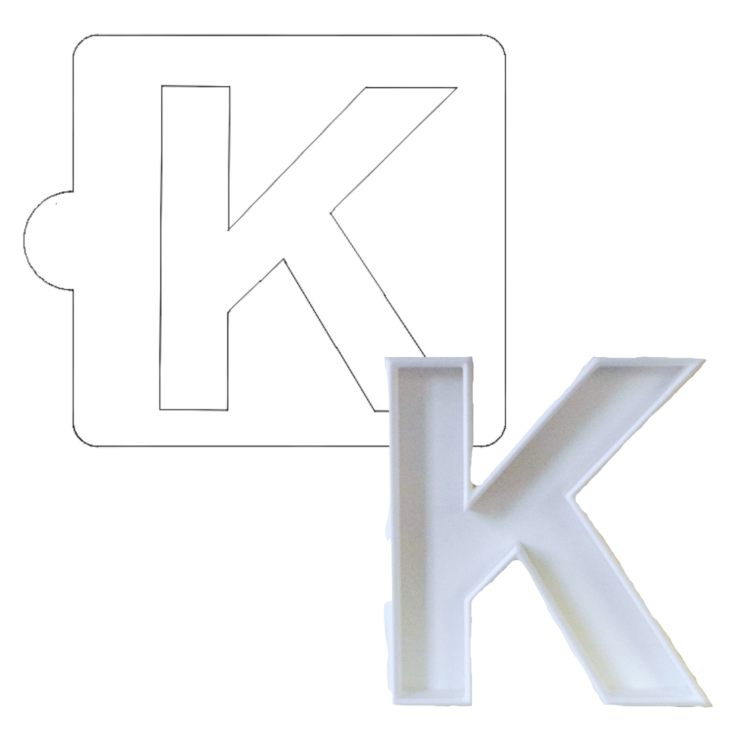 Pretty Letter K Stencil