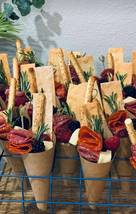 Charcuterie Display Kit - 20 Brown Kraft Paper Cones with Fancy Toothpicks - £15.18 GBP+