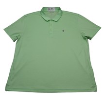 IZOD Shirt Mens 2XL Green Short Sleeve Collared Button Embroidered Logo Polo - £17.97 GBP