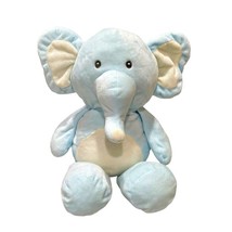 Kellytoy Plush ELEPHANT Rattle Baby Soft Toy 18 Inch Blue White Stuffed Animal - £7.91 GBP