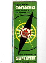 Ontario Canada (Vintage 1952) Map - £2.16 GBP