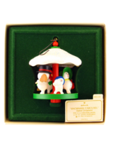 HALLMARK KEEPSAKE SNOWMAN CAROUSEL CHRISTMAS ORNAMENT 1982 (QX478-3) - $12.99