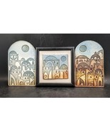 Lot Of 3 Tiles By Felix Pazel, Israel, Hand-Made Vintage, OBO - $1,495.52 MXN
